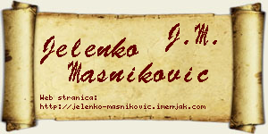 Jelenko Masniković vizit kartica